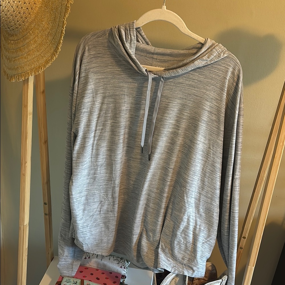 Gray Hooded Pullover